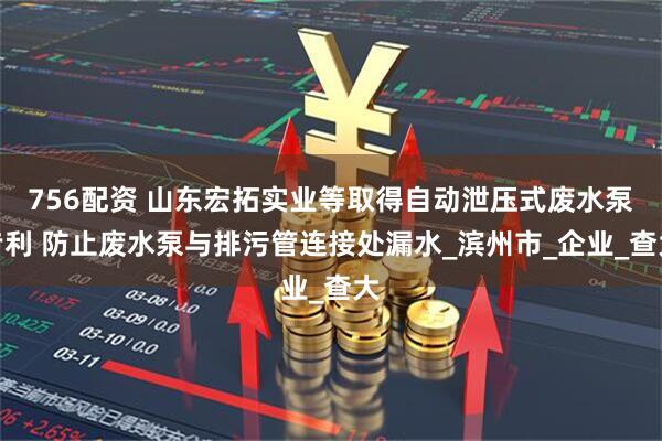 756配资 山东宏拓实业等取得自动泄压式废水泵专利 防止废水泵与排污管连接处漏水_滨州市_企业_查大